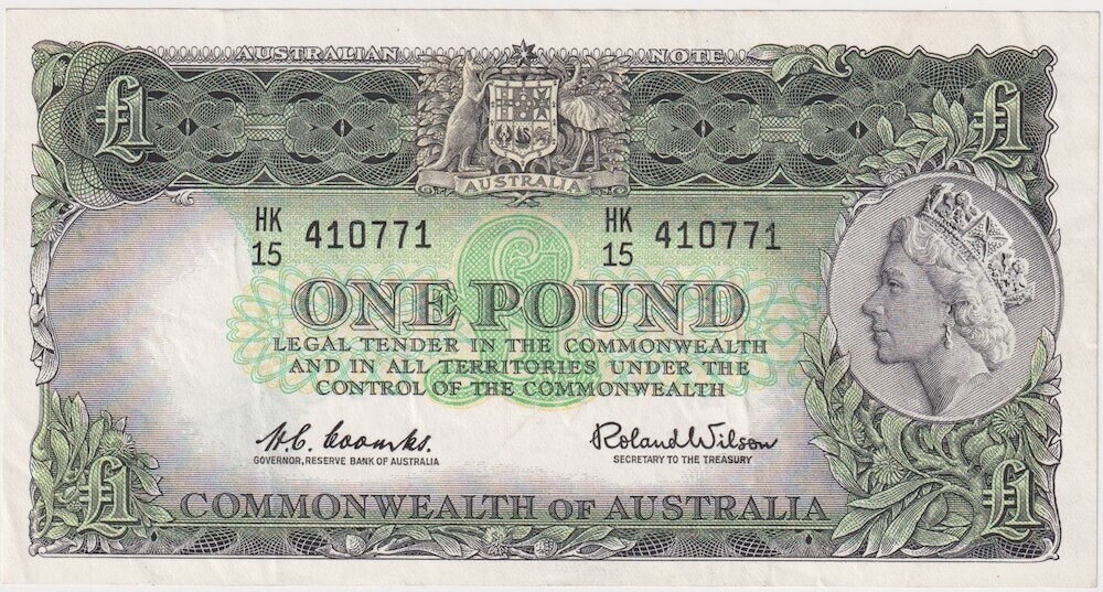 1961 One Pound Coombs/Wilson R34B Extremely Fine product image