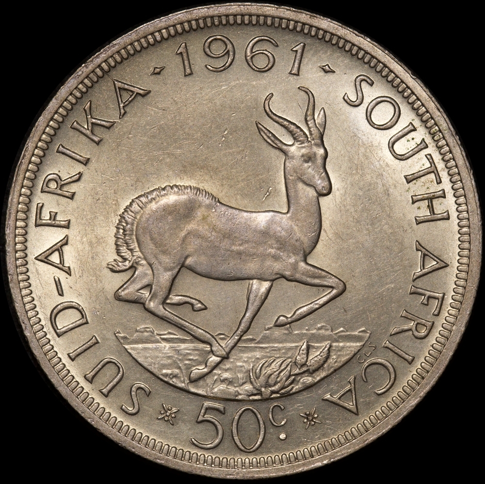 South Africa 1961 Silver 50 Cents KM#62 Uncirculated  product image