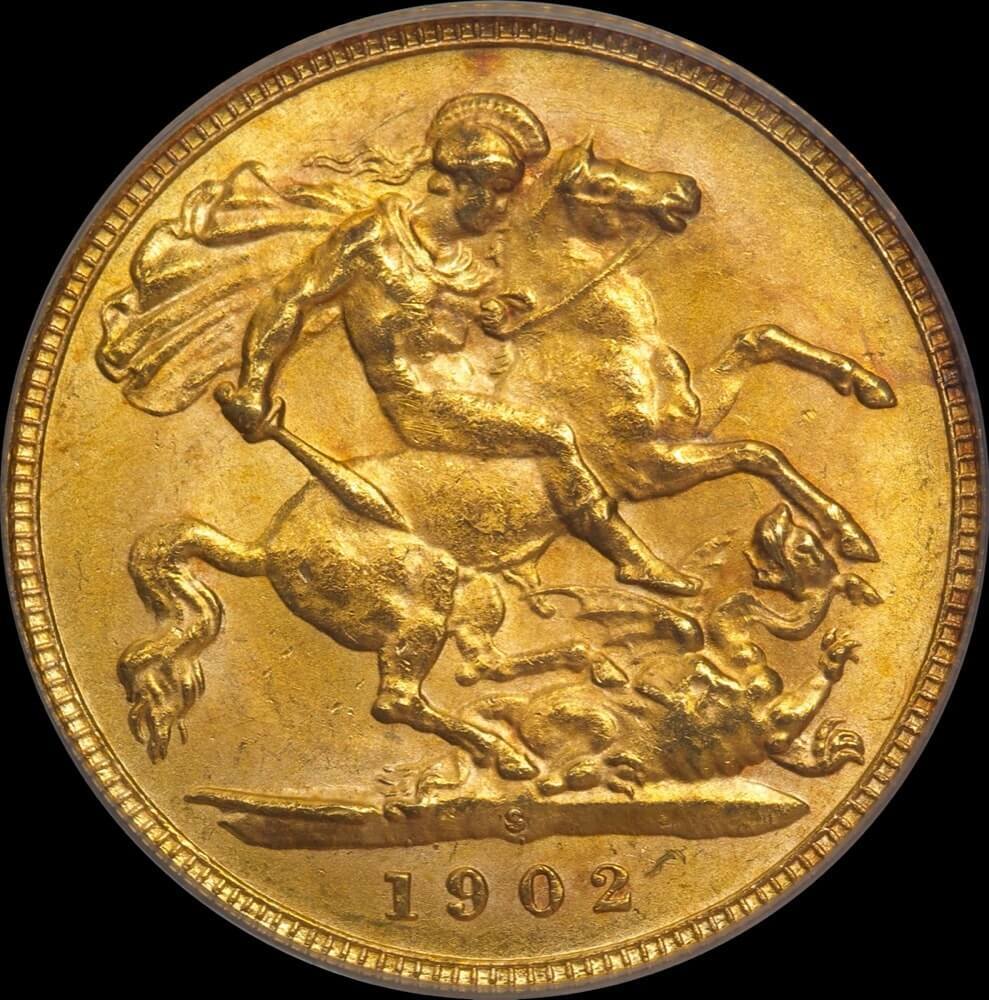 1902 Sydney Edward VII Half Sovereign Choice Unc (PCGS MS63) product image