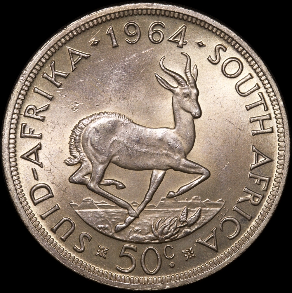 South Africa 1964 Silver 50 Cent KM#62 Uncirculated product image