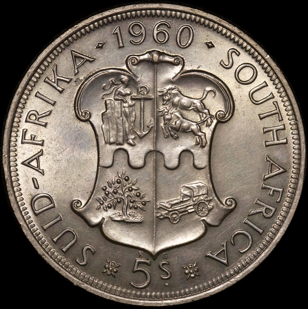 South Africa 1960 Silver 5 Shillings KM#55 Uncirculated product image