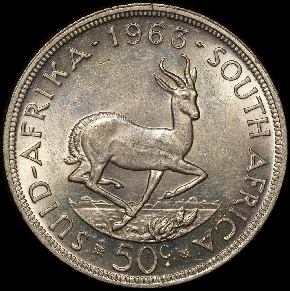 South Africa 1963 Silver 50 Cents KM#62 Uncirculated product image
