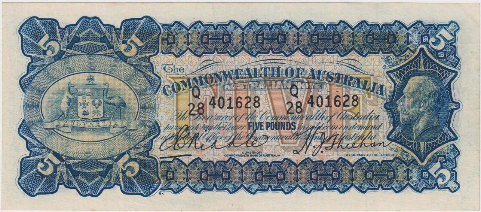 1932 Five Pound Riddle/Sheehan R43 about EF product image