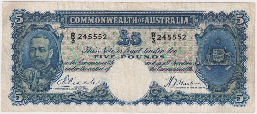 1933 Five Pound Riddle/Sheehan R44A about VF product image