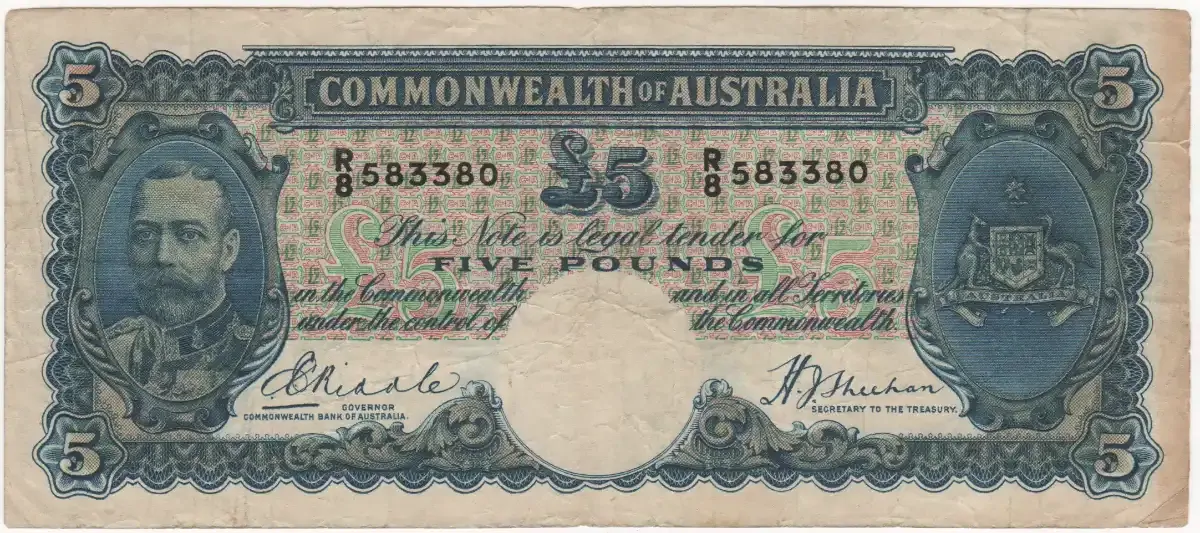 1933 Five Pound Riddle/Sheehan R44A Fine product image
