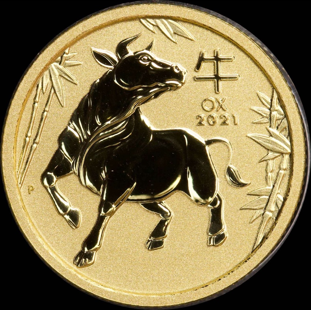 2021 Gold Lunar 1/20ozt Specimen Coin Ox product image