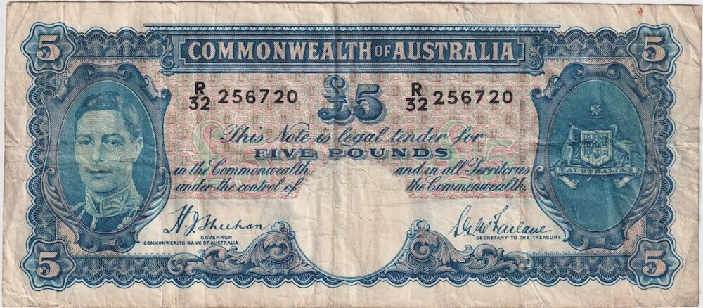 1939 Five Pound Sheehan/McFarlane R45 Fine product image