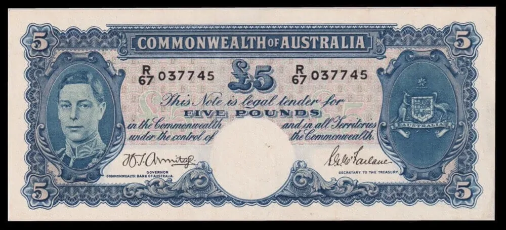 1942 Five Pound Armitage/McFarlane R46 Extremely Fine product image