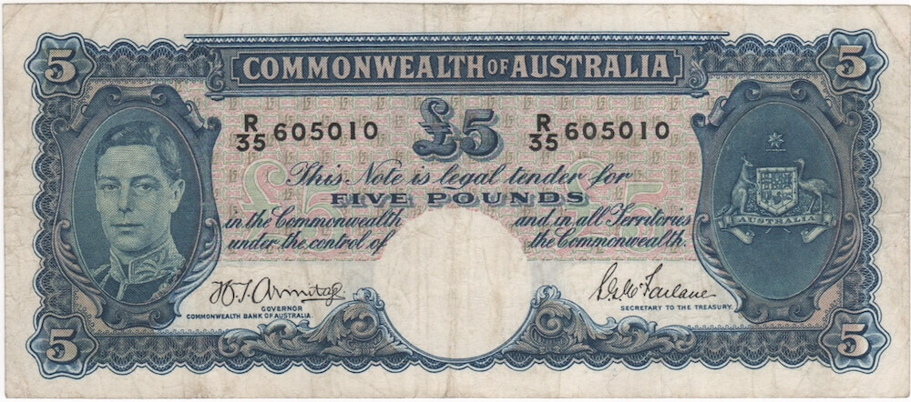 1942 Five Pound Armitage/McFarlane R46 Fine product image