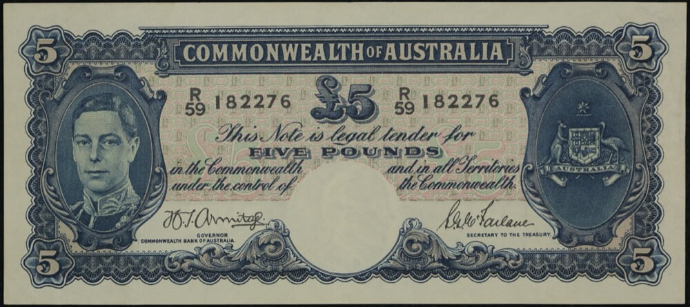 1942 Five Pound Armitage/McFarlane R46 good VF product image