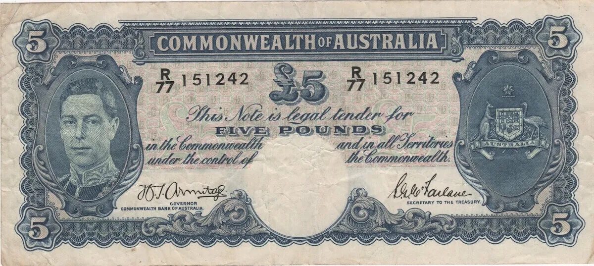 1942 Five Pound Armitage/McFarlane R46 Very Fine product image