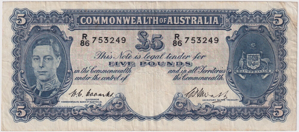 1949 Five Pound Coombs/Watt R47 Very Fine product image