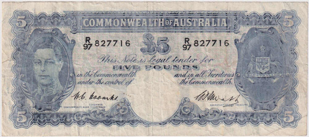 1949 Five Pound Coombs/Watt R47 Very Good product image