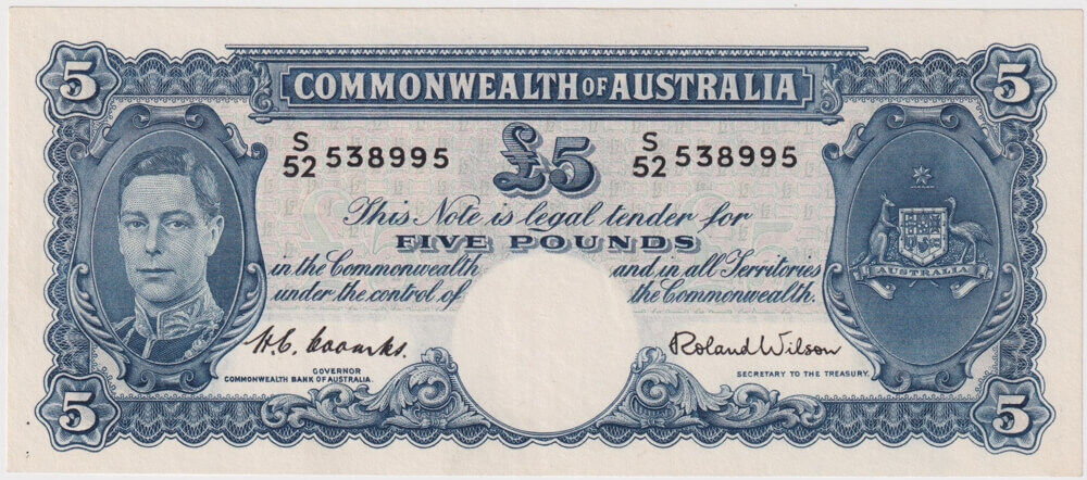 1952 Five Pound Coombs/Wilson R48 good EF product image