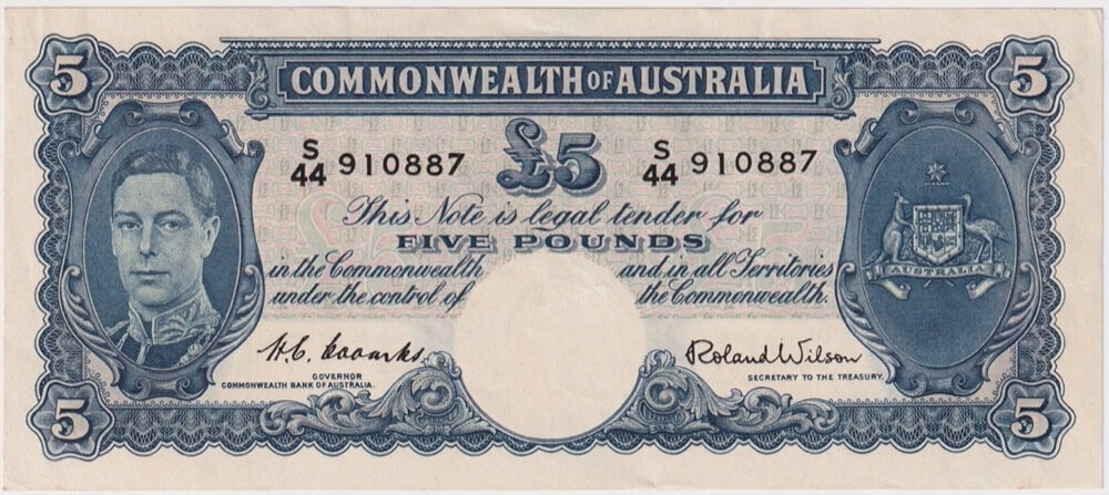 1952 Five Pound Coombs/Wilson R48 good EF product image
