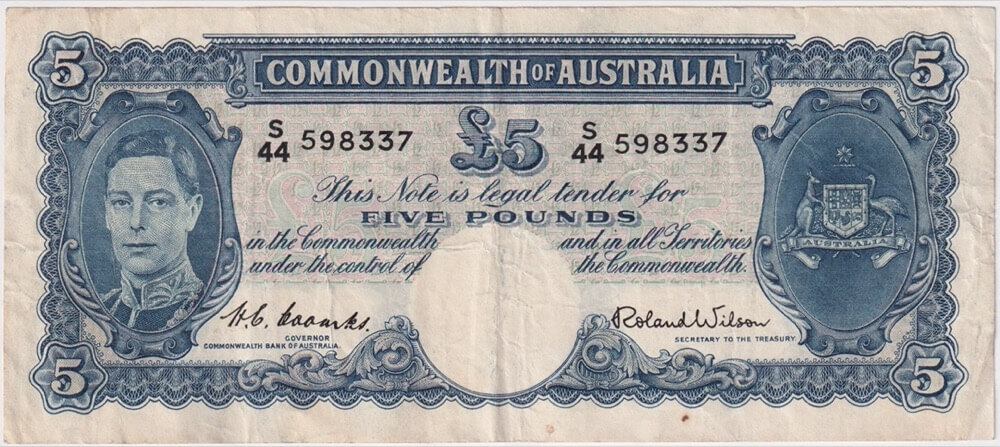 1952 Five Pound Coombs/Wilson R48 good VF product image