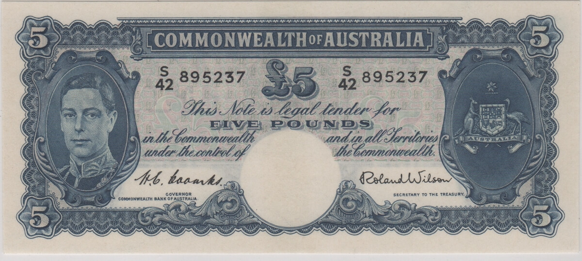 1952 Five Pound Coombs/Wilson R48 Uncirculated PCGS 67 PPQ product image