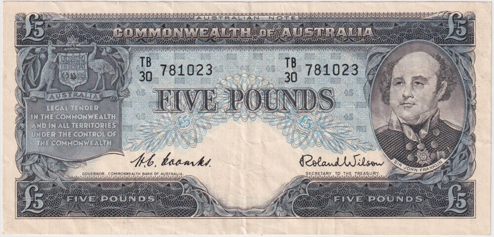 1954 Five Pound Coombs/Wilson R49 about EF product image