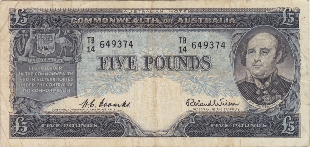 1954 Five Pound Coombs/Wilson R49 Fine product image