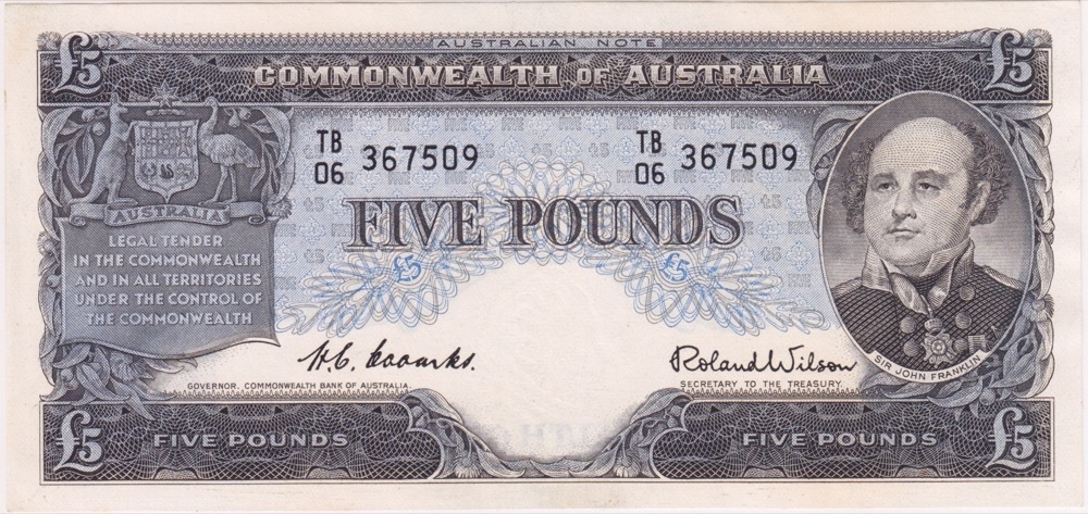1954 Five Pound Coombs/Wilson R49 good EF product image