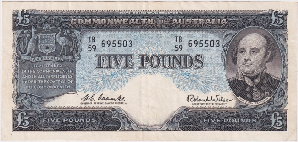 1960 Five Pound Coombs/Wilson R50 about EF product image