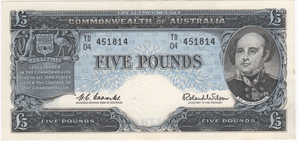 1960 Five Pound Coombs/Wilson R50 good EF product image