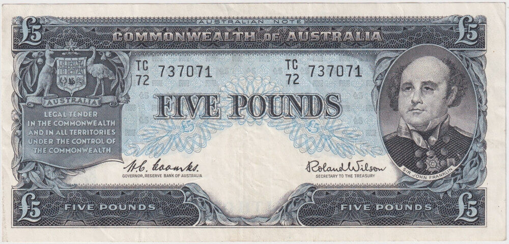 1960 Five Pound Coombs/Wilson R50 good VF product image