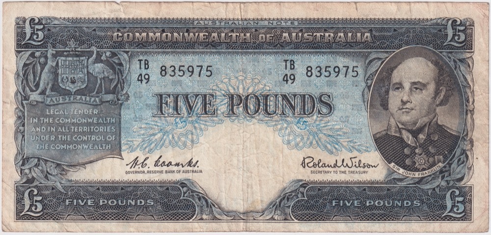 1960 Five Pound Coombs/Wilson R50 Very Good product image