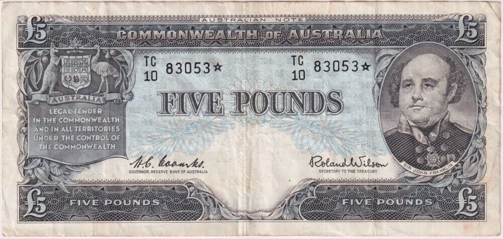 1960 Five Pound Coombs/Wilson R50S about VF product image