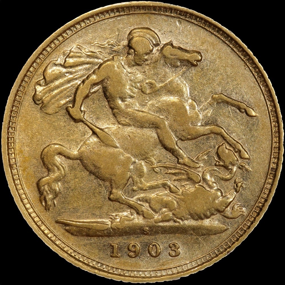 1903 Sydney Edward VII Half Sovereign good VF product image