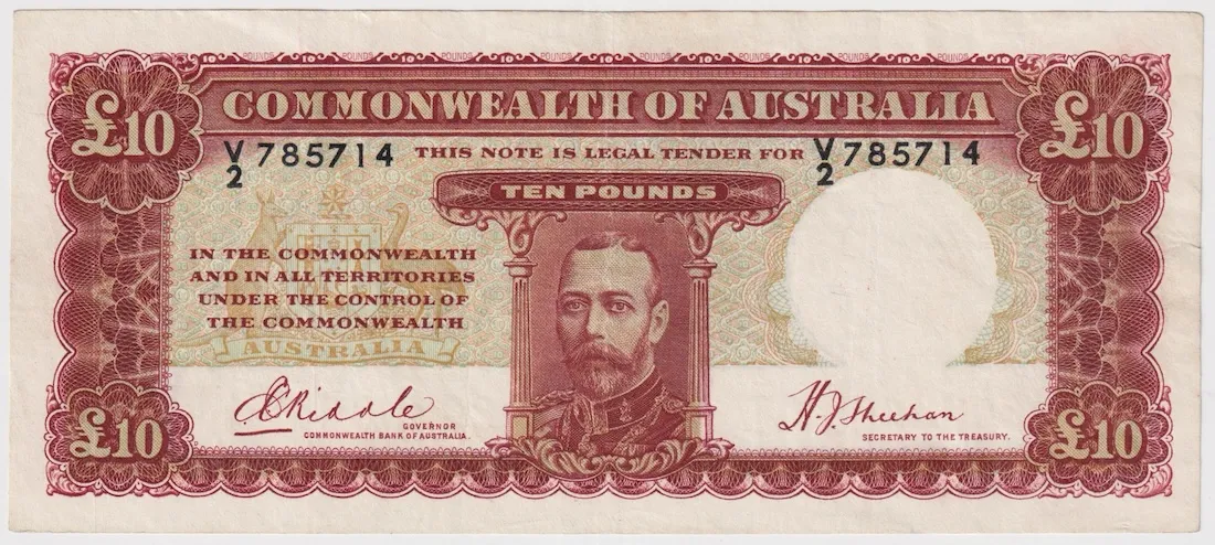 1934 Ten Pound Riddle/Sheehan R57 good VF product image