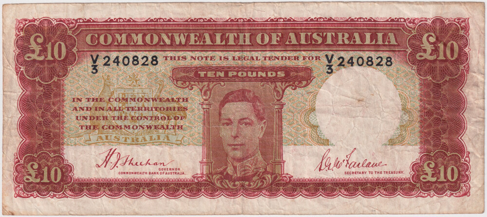 1940 Ten Pound Sheehan/McFarlane R58 about Fine product image