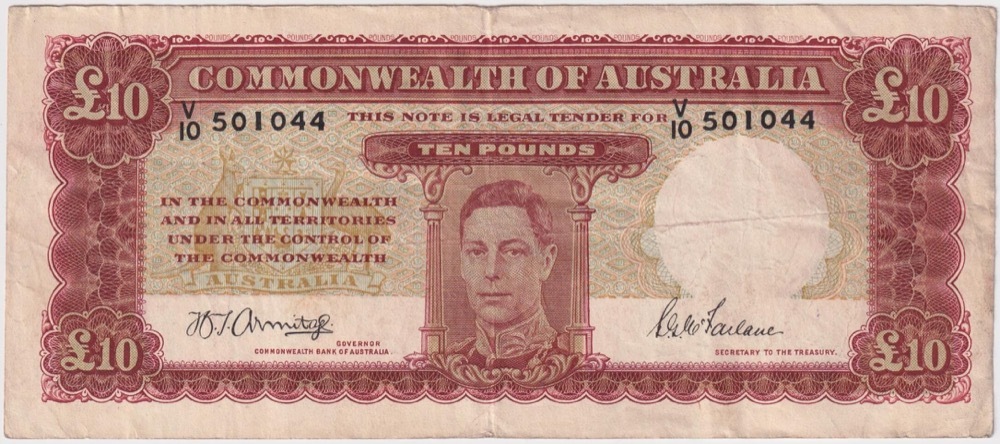 1943 Ten Pound Armitage/McFarlane R59 Fine product image