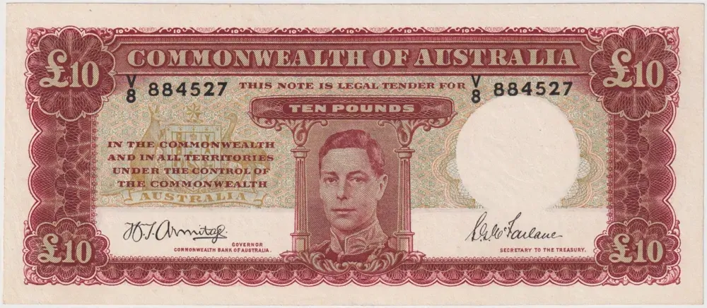 1943 Ten Pound Armitage/McFarlane R59 good EF product image
