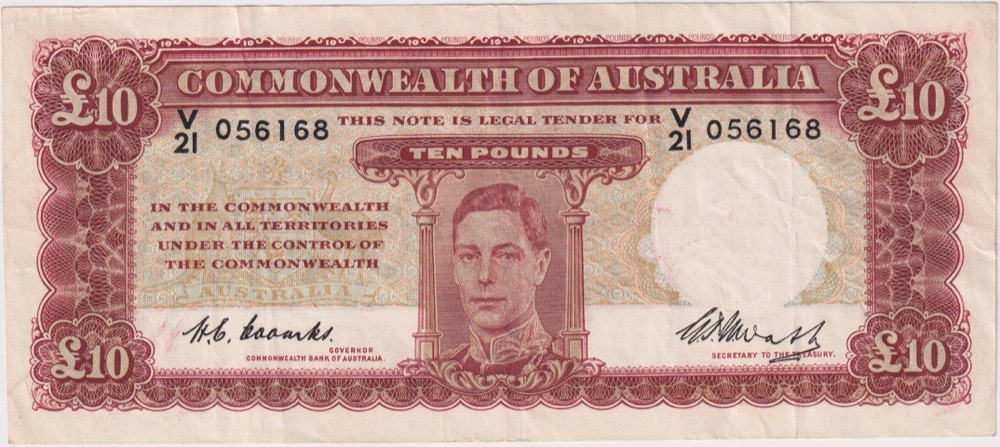 1949 Ten Pound Coombs/Watt R60 about EF product image