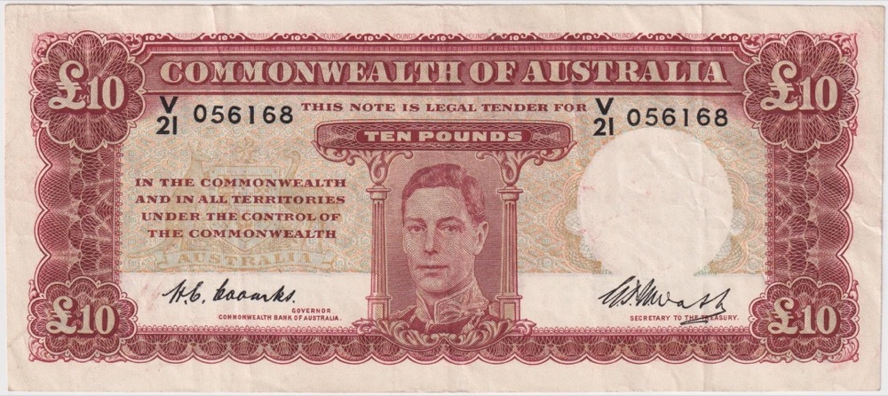 1949 Ten Pound Coombs/Watt R60 about EF product image