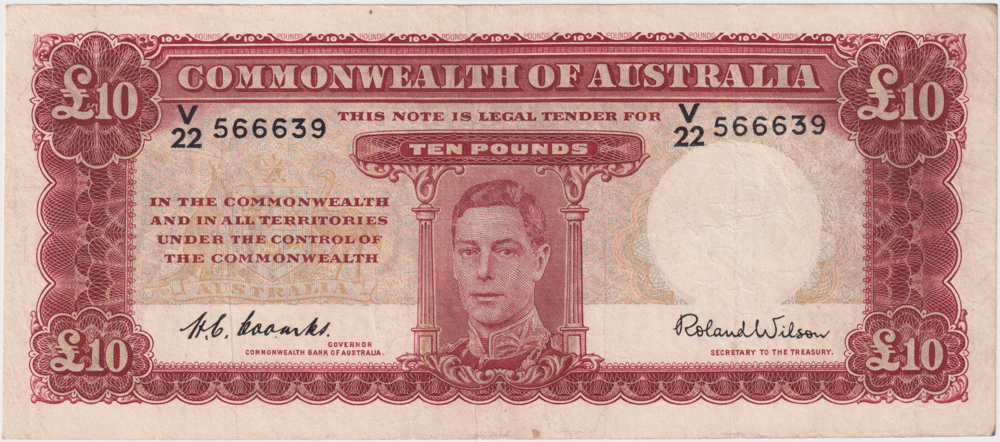 1952 Ten Pound Coombs/Wilson R61F about VF product image