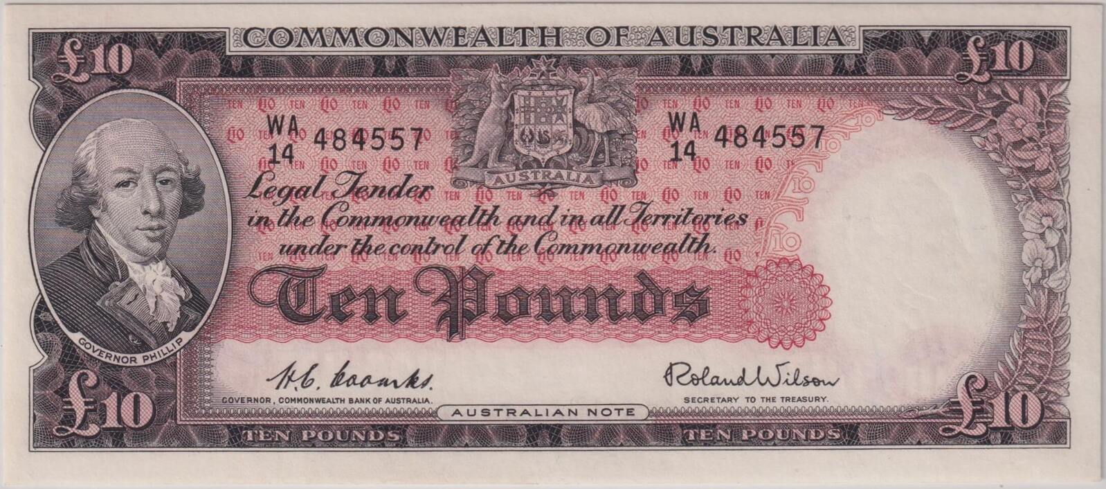 1954 Ten Pound Coombs/Wilson R62 PCGS EF40 product image