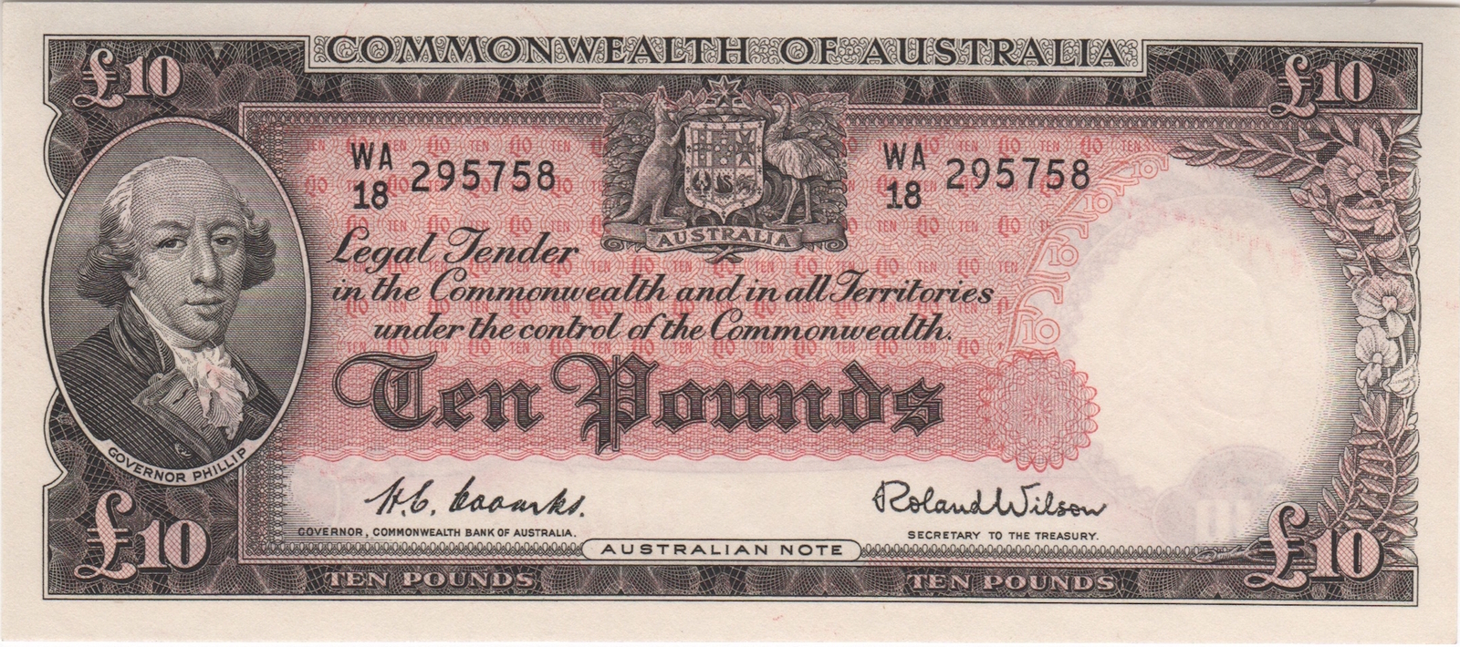 1954 Ten Pound Coombs/Wilson R62 Uncirculated product image