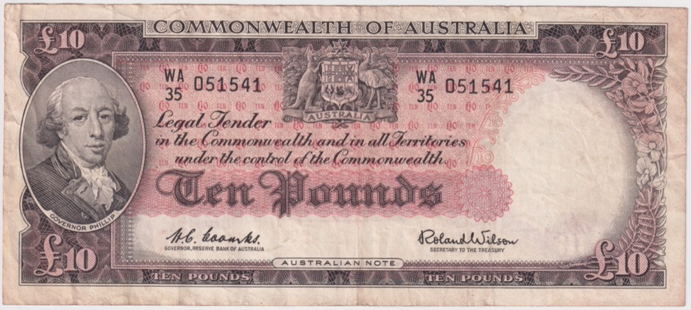 1960 Ten Pound Coombs/Wilson R63 about VF product image