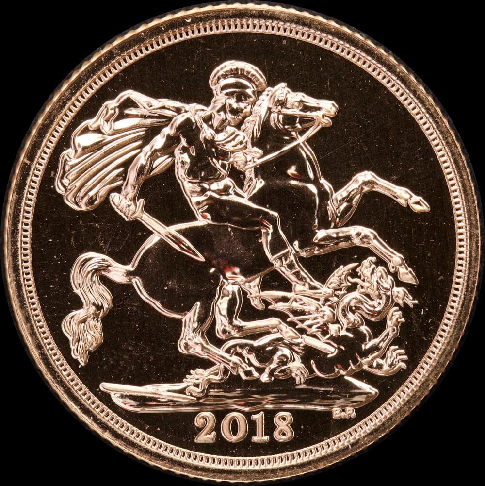 2018 Gold Sovereign SP#SC9 Elizabeth II Uncirculated product image