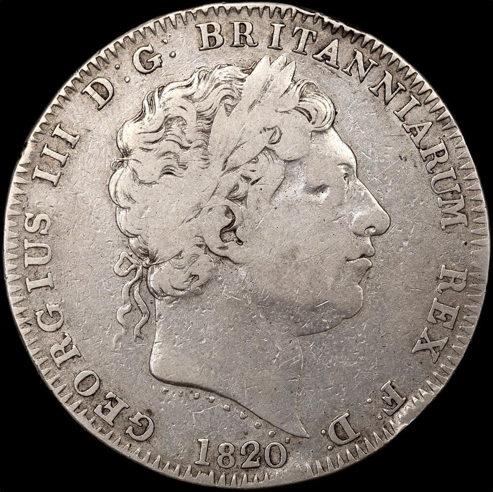 1820 Silver Crown George III S#3787 Very Good product image