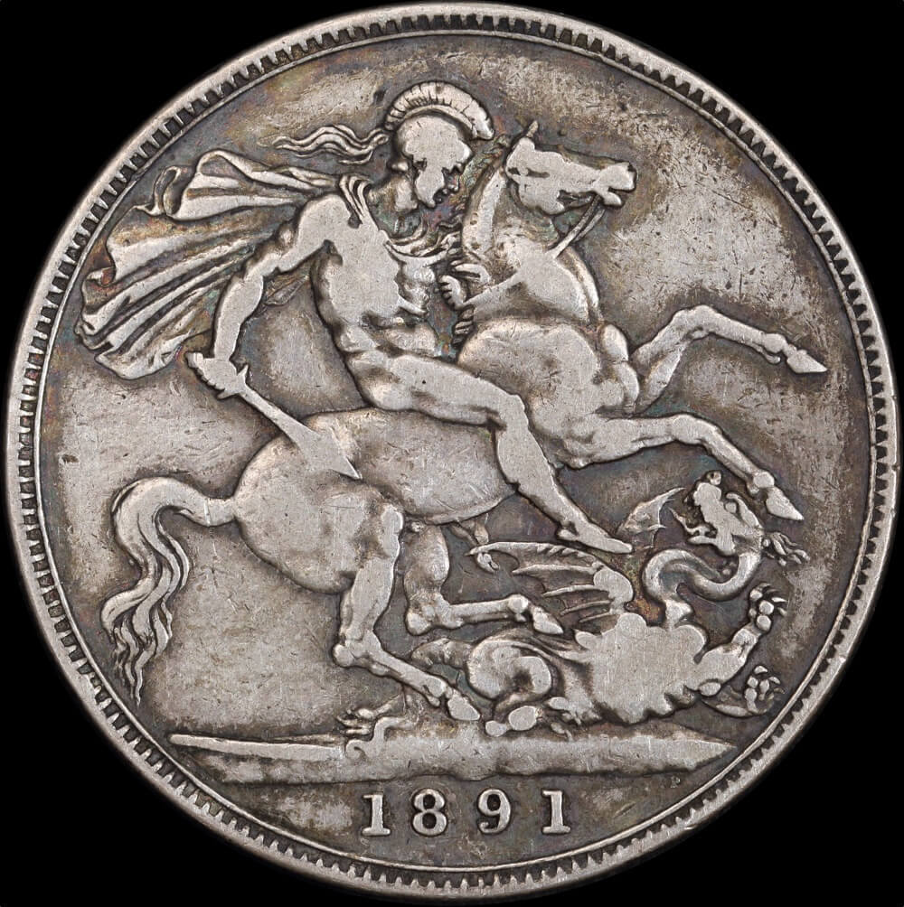 1891 Silver Crown Victoria S#3921 Fine product image