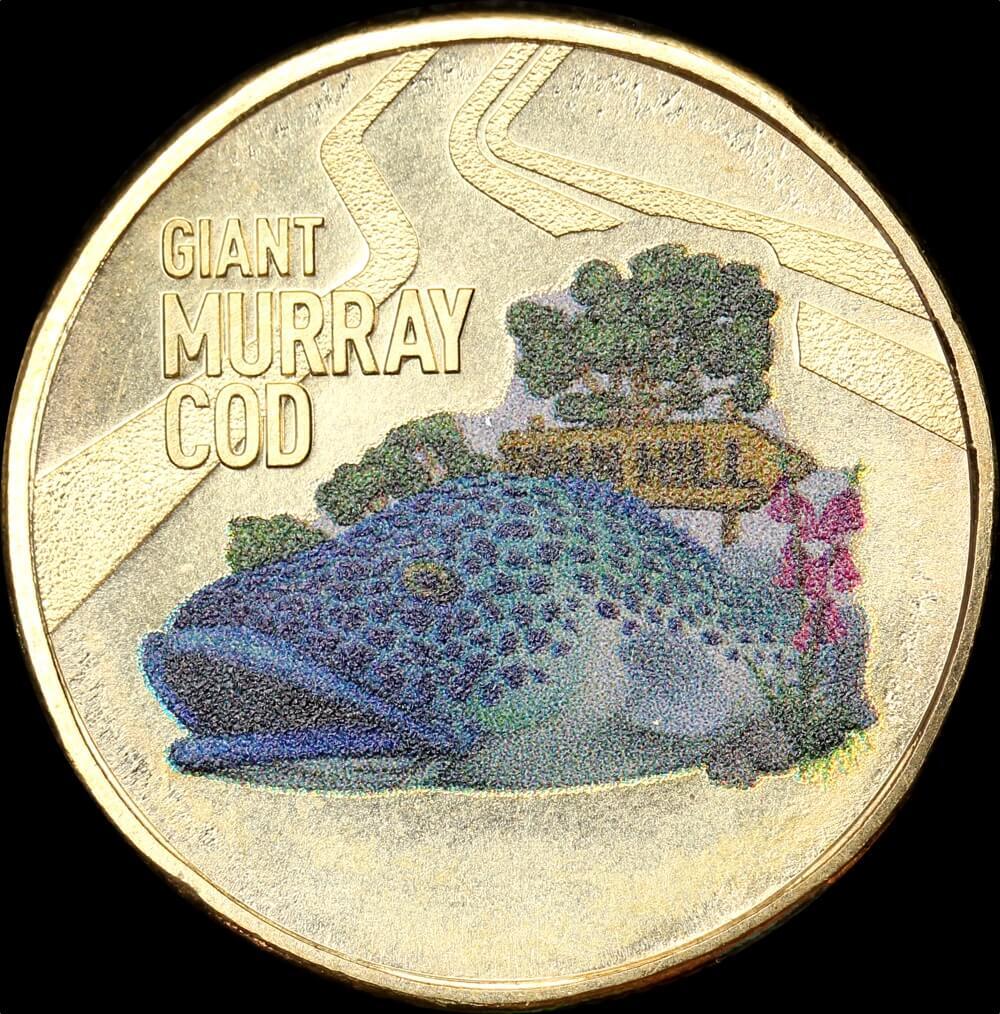 2023 Coloured $1 Coin Uncirculated Aussie Big Things -  Giant Murray Cod product image