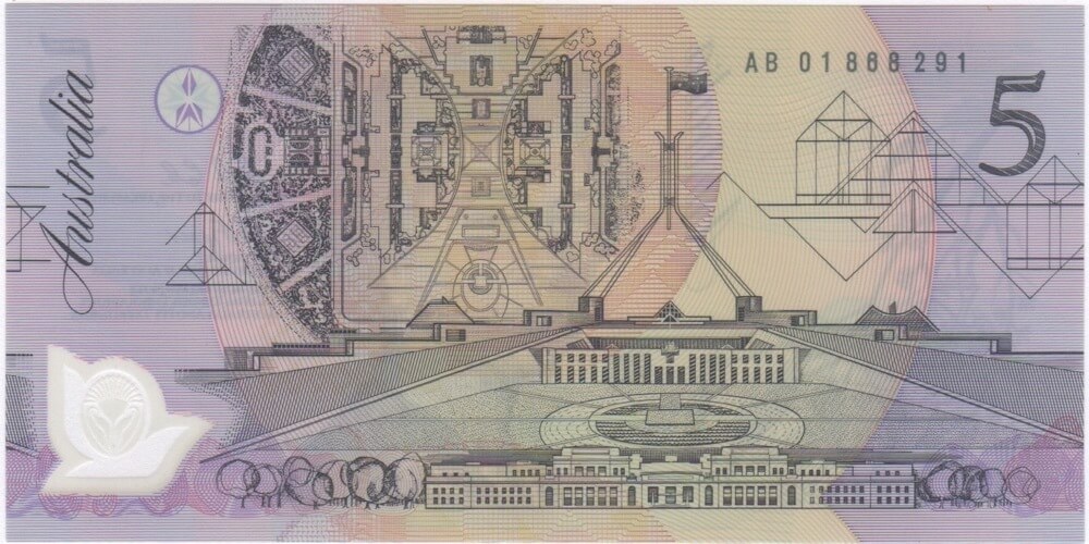 1992 $5 Note Fraser/Cole R214 Uncirculated product image