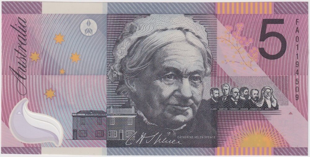 2001 $5 Note Centenary of Federation R219 Great Condition product image
