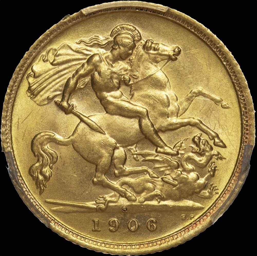 1906 Sydney Edward VII Half Sovereign Unc (PCGS MS62) product image