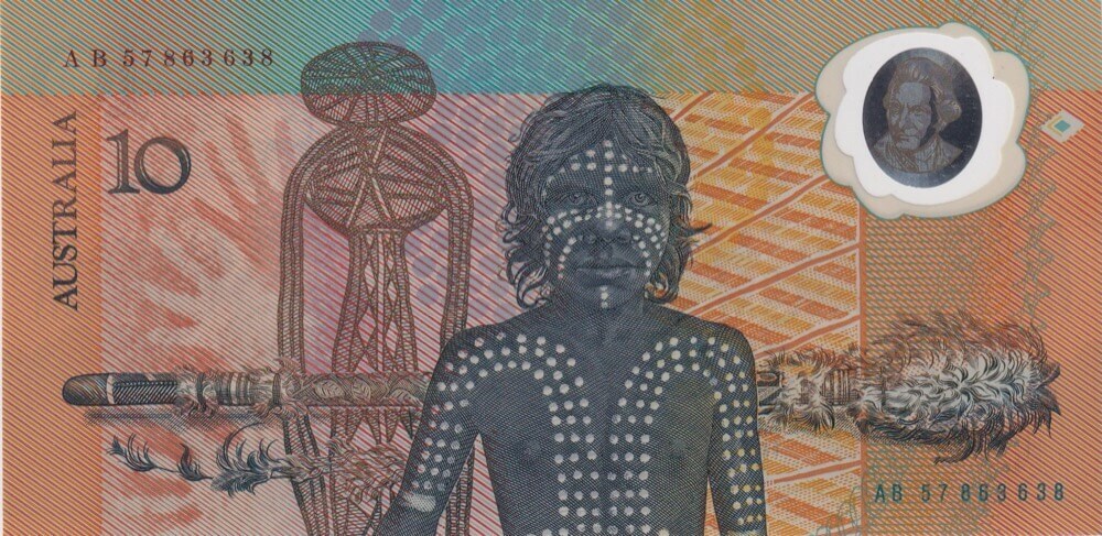 1988 $10 Note Bicentennial 2nd issue AB 57 Last prefix Johnston/Fraser R310BL about Unc product image