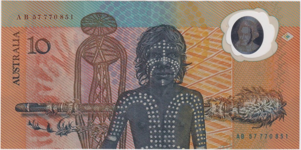 1988 $10 Note Bicentennial 2nd issue AB 57 Last prefix Johnston/Fraser R310BL good VF product image