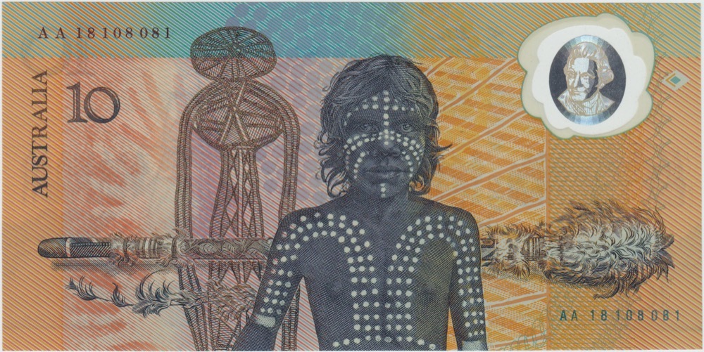 1988 $10 Note Bicentennial Commemorative AA Serials Johnston/Fraser R310C Uncirculated product image